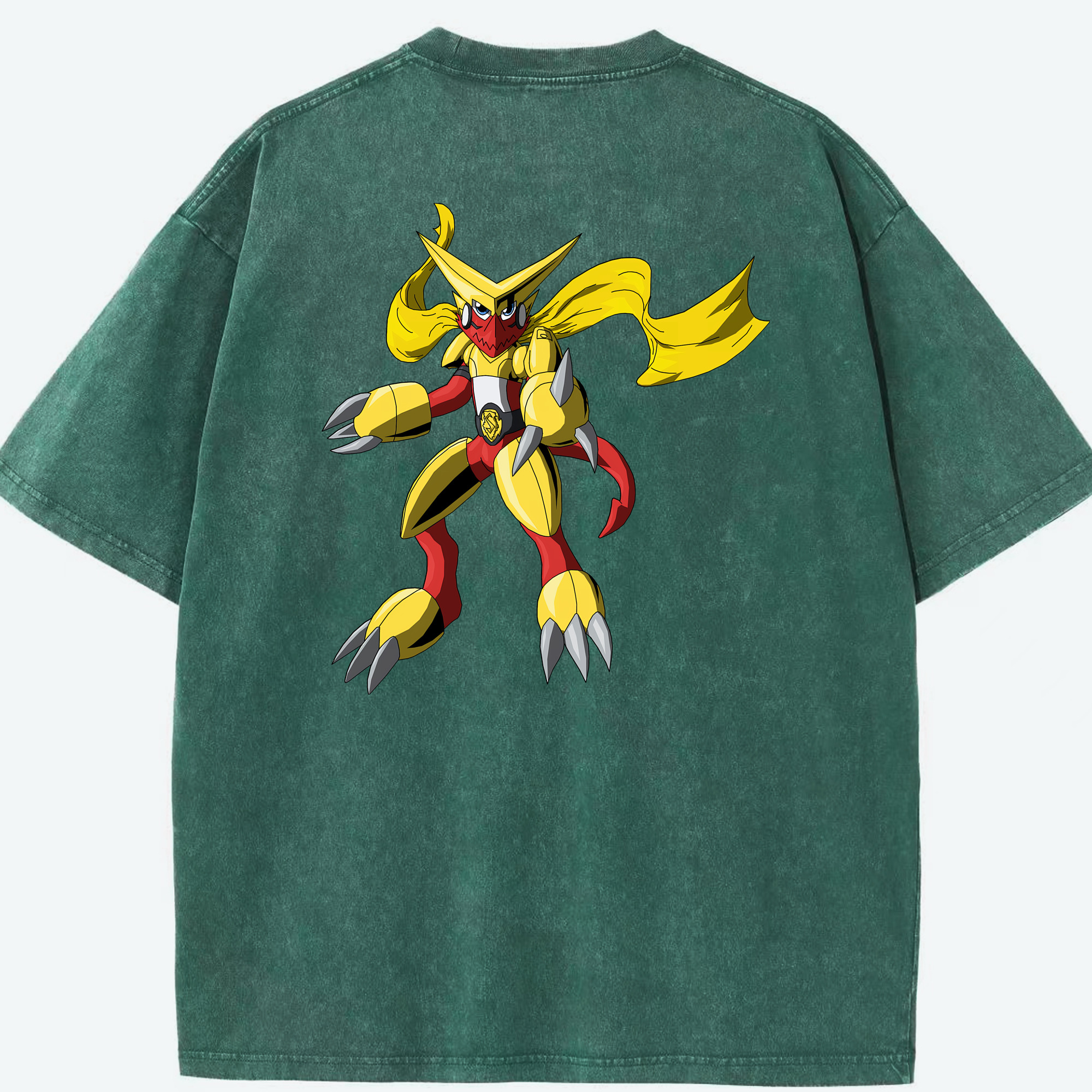 （画像用） Digimon デジタルモンスター/デジモン 綿100% ヴィンテージ風 半袖Tシャツ（背面プリント）